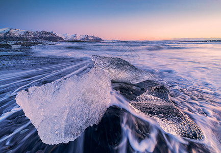 冰岛黑沙滩冰岛风光背景