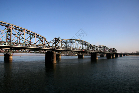 丹东鸭绿江断桥背景