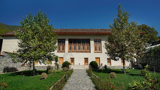 阿塞拜疆世界文化遗产古城舍基度假高清图片素材