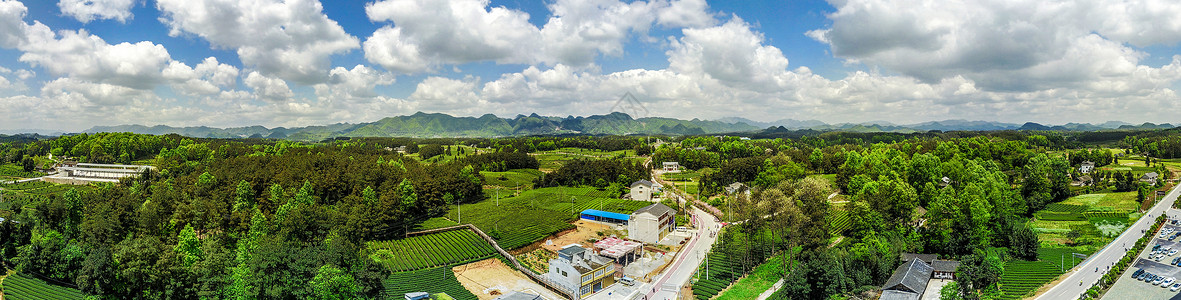 茯茶小镇贵州茶海之心景区航拍背景