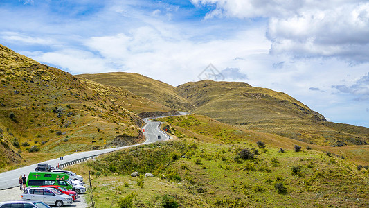 越野路新西兰皇冠山脉自驾风光背景