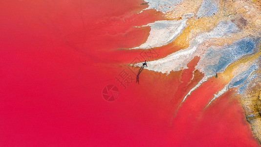 巴丹吉林沙漠达格图红海子背景图片
