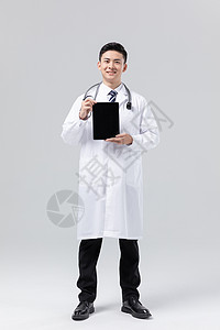 拿着平板电脑男性医生专业高清图片素材