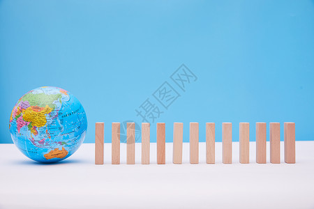 65世界环境日爱护地球多米诺骨牌背景