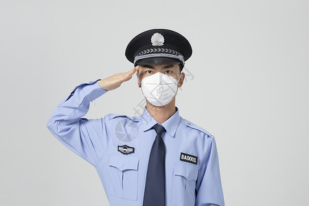 青年男性保安戴口罩抗疫安保人员高清图片素材