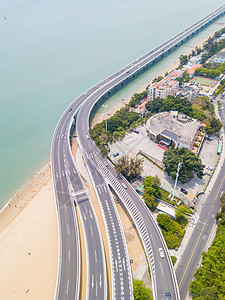 航拍厦门网红环岛路图片