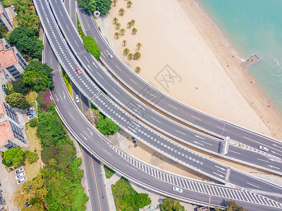 航拍厦门网红环岛路背景图片