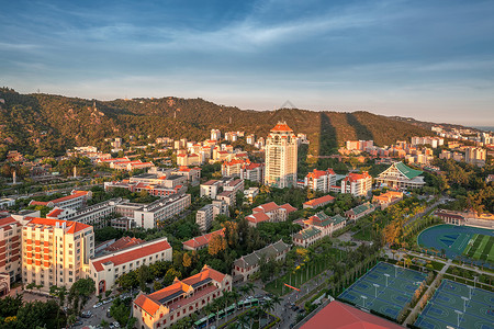 俯瞰厦大外国大学建筑图片素材