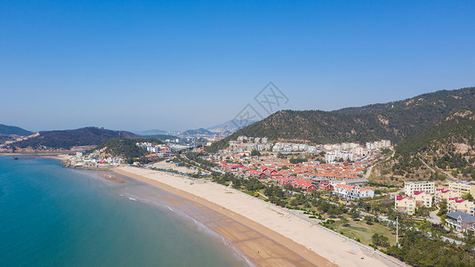 青岛崂山东麦窑村风光海边风景背景图片