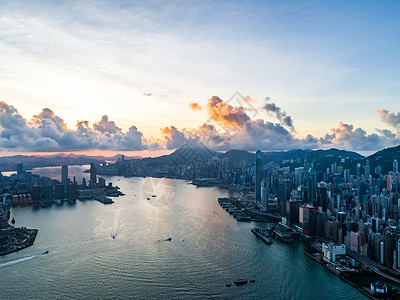 中国香港城市天际线图片