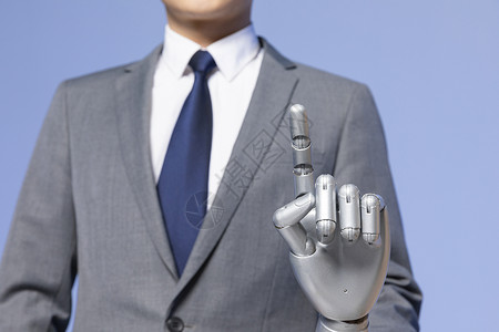 人工智能手势商务科技点击动作背景