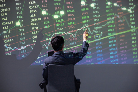 股票分析图商务男性预测分析金融股市背景