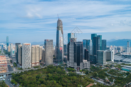 深圳福田区市民中心建筑群高清图片