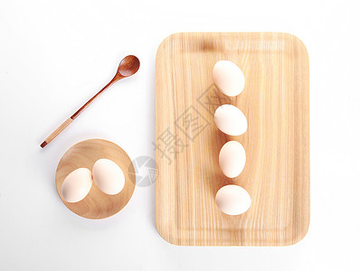 盛放在托盘上的鸡蛋背景图片