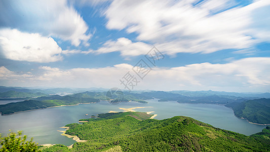 东北辽宁桓仁水库自然风景区旅行高清图片素材