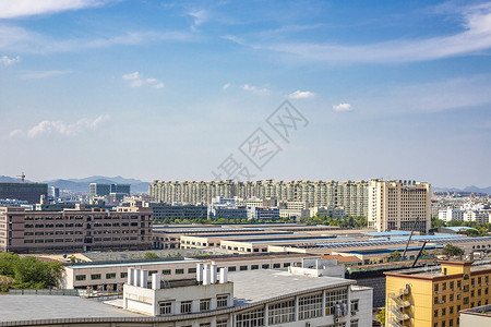 晴天天气城市美景中的蓝天白云背景