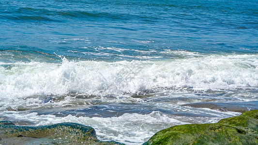 夏日海浪浪花高清图片素材