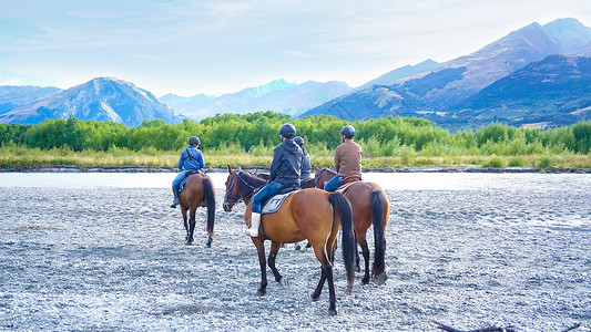 新西兰格林诺奇骑马高清图片