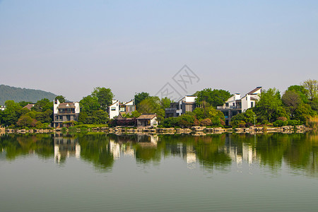 山水田园风光徐州云龙湖山水桥梁建筑风光背景