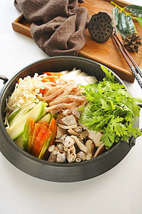 韩餐火锅背景图片