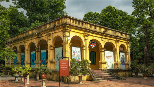 越南河内首都越战展馆背景图片