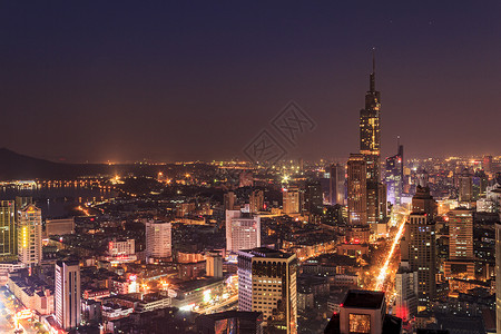 南京鼓楼区南京夜景背景