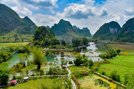 广西旧州鹅泉风景区自然高清图片素材