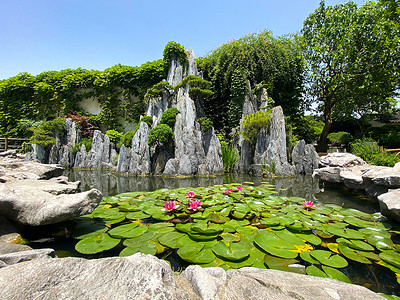 苏州留园景观背景图片