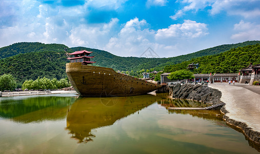 山东威海华夏城旅游景观5A、5A景区高清图片素材