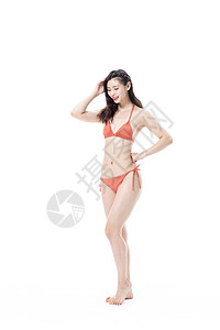 夏日青年泳装女性背景图片