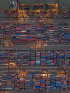 广州市黄埔区黄埔港集装箱物流运输背景图片