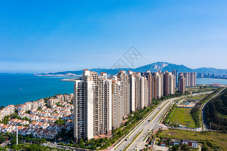 海边地产海边住宅区背景