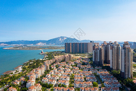 海边地产海边住宅区背景