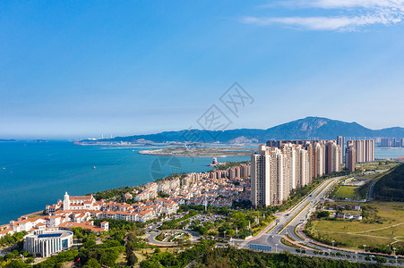 卖方海边住宅区背景