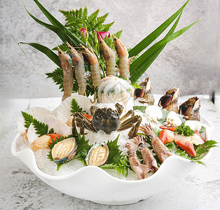 海鲜拼盘 火锅美食图片