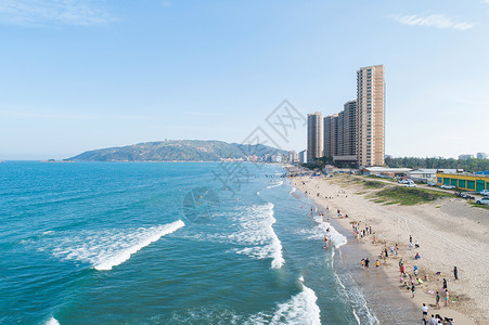 海景房展板惠州双月湾海景背景