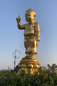 尼泊尔蓝毗尼的释迦摩尼像背景图片