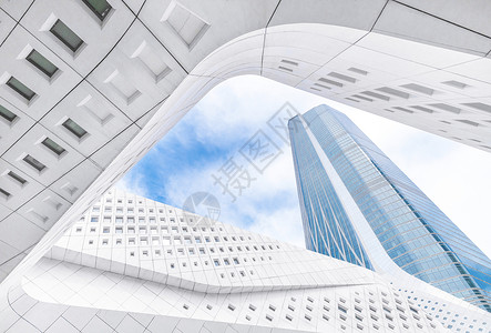高楼大南京地标性现代建筑保利大剧院科技感建筑线条背景