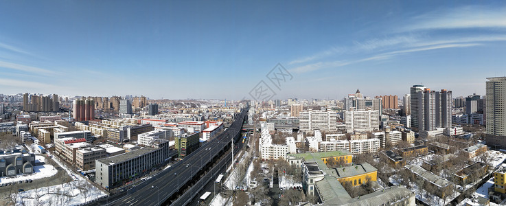 新疆乌鲁木齐城市高架建筑群图片