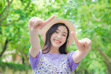 青春写真青春活力少女写真背景