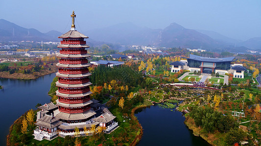 雁栖湖风景背景