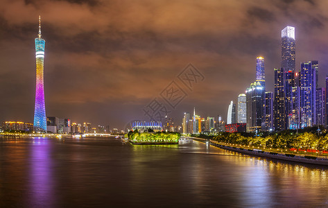 珠江新城夜景高清图片素材