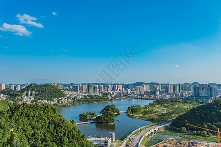 贵州安顺公园山顶背景