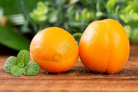 横版特写拍摄新鲜的水果杏子背景图片