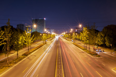 道路路灯扬州扬子江中路车轨背景