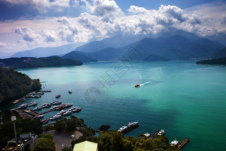 台湾风光日月潭风光背景