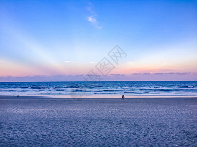 夏日黄金澳大利亚黄金海岸夕阳背景