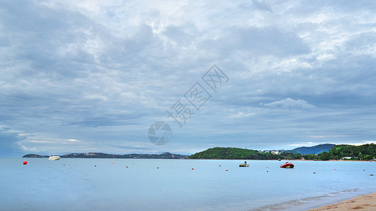泰国苏梅岛海岛游艇背景图片