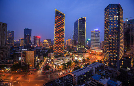 春熙路成都夜景背景