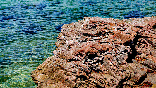 广西北海防城港怪石滩海上赤壁火山地貌高清图片素材